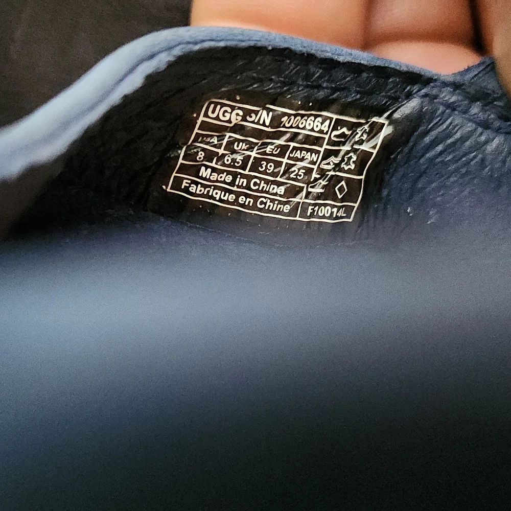 UGG Womens Cicily Slip Ons Navy Nubuck Size 8 - Picture 5 of 7